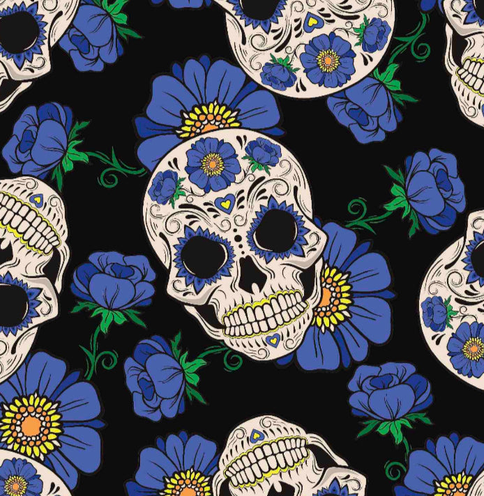 FS5123 Skull Floral Halloween Design