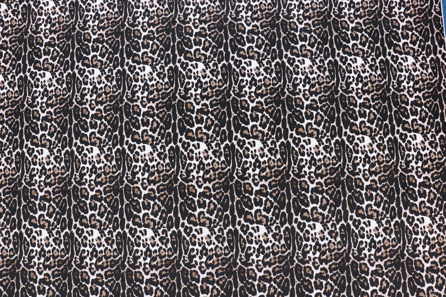 FS1251 Leopard Skin Animal Print Scuba Stretch Knit Fabric