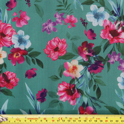 Green Floral Power Mesh (11E)