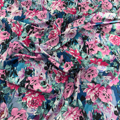 FS1239 Rose Floral Spandex All Way Stretch Fabric