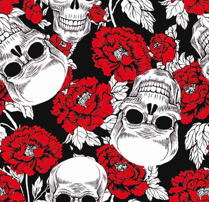 FS5119 Skull Floral Halloween Design