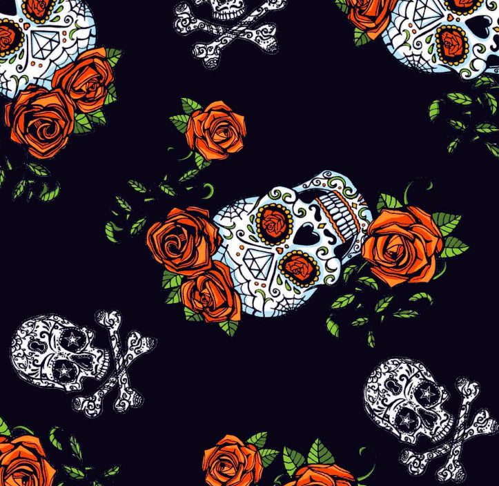 FS5121 Skull Floral Halloween Design