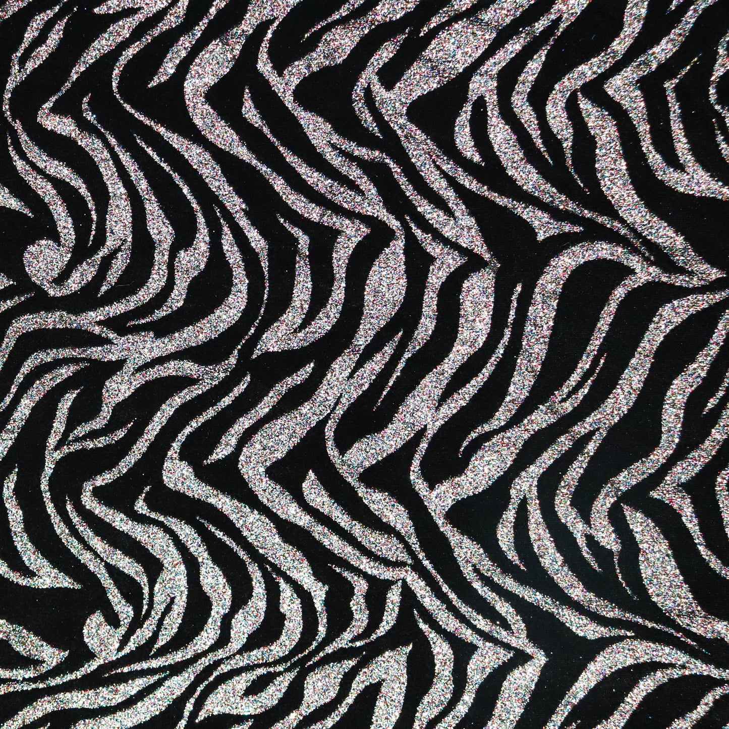 Glitter Zebra Velvet