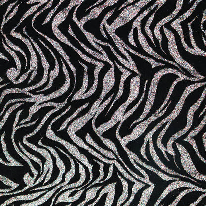 Glitter Zebra Velvet