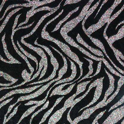 Glitter Zebra Velvet