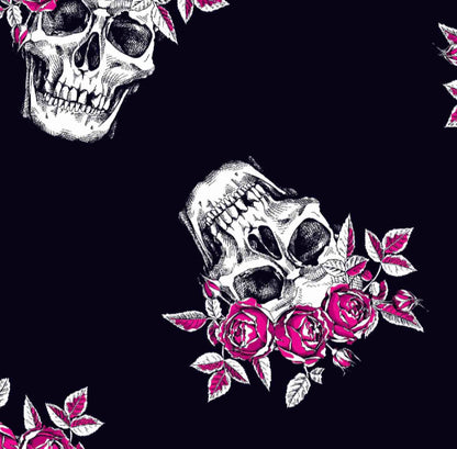 FS5122 Skull Floral Halloween Design