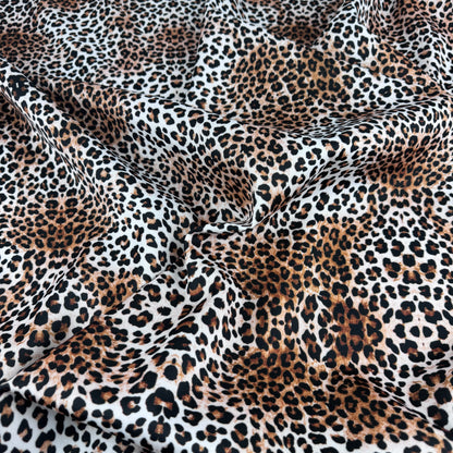 FS1252 Leopard Skin Animal Print Scuba Stretch Knit Fabric