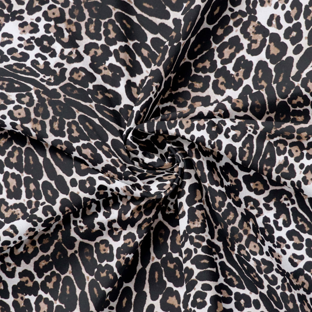 FS1251 Leopard Skin Animal Print Scuba Stretch Knit Fabric