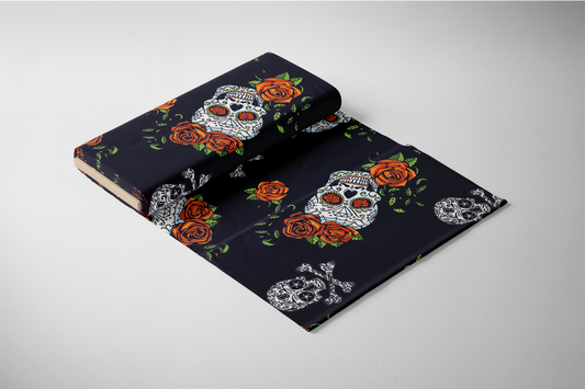 FS5121 Skull Floral Halloween Design