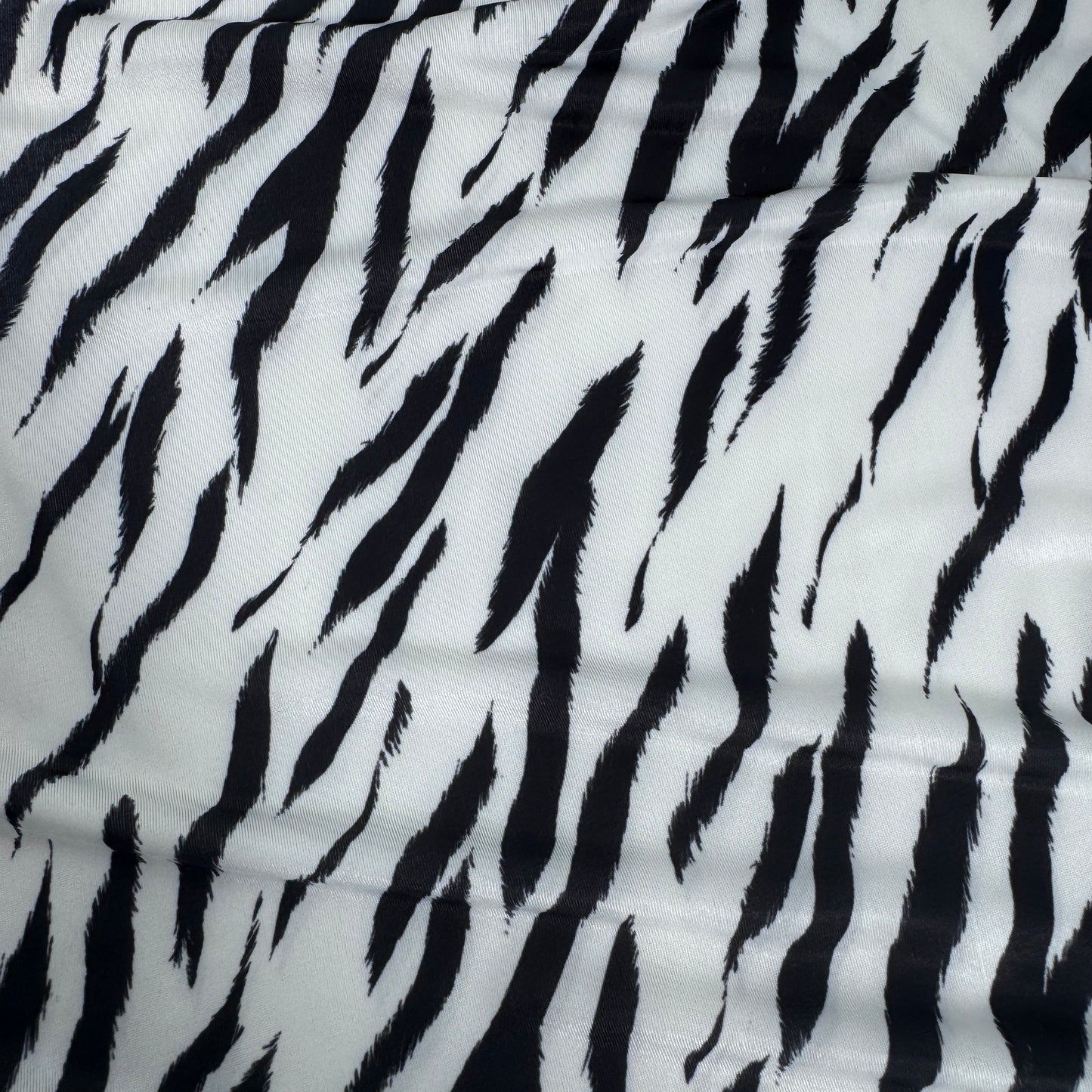 Monochrome Zebra All Way Stretch Soft Touch Fabric