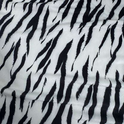 Monochrome Zebra All Way Stretch Soft Touch Fabric