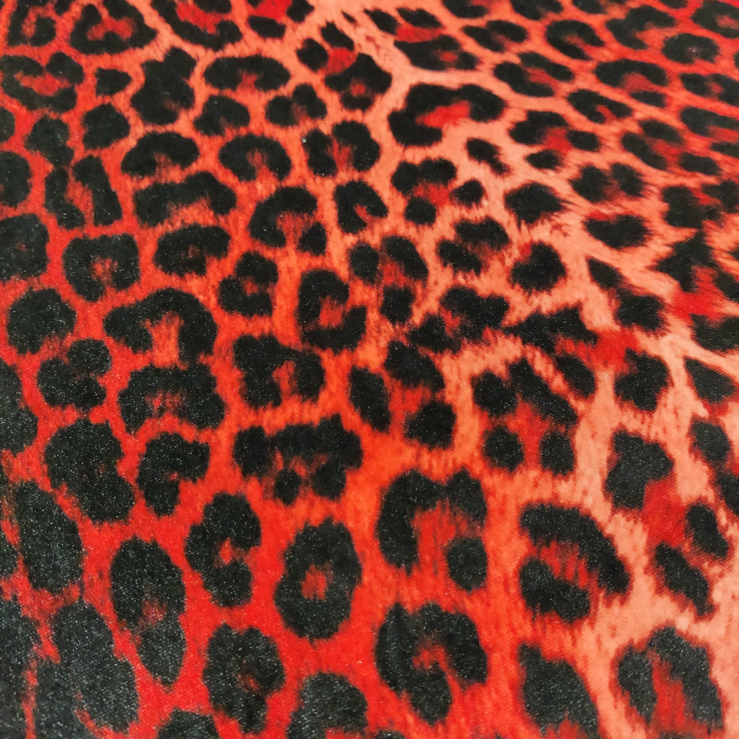 Red Leopard Animal Print Velvet