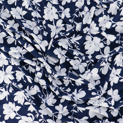 FS1217 Navy Floral | Fabric | fabric, floral, navy, new, Scuba Crepe | Fabric Styles