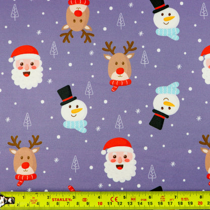 FS1225 Festive Faces Scuba Fabric