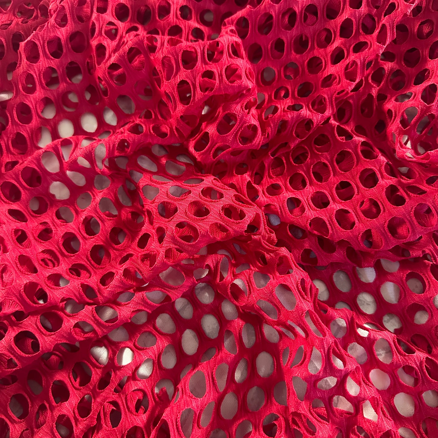 FS1197 Plain Crochet Net Fabric Stretch Black White Red | Fabric | Beach, Beachwear, drape, Fabric, fashion fabric, FS988, Ivory, jersey, making, New, Nude, Plain, Power Mesh, Red, sewing, stretch, Stretchy, Swim, Swimwear, White | Fabric Styles