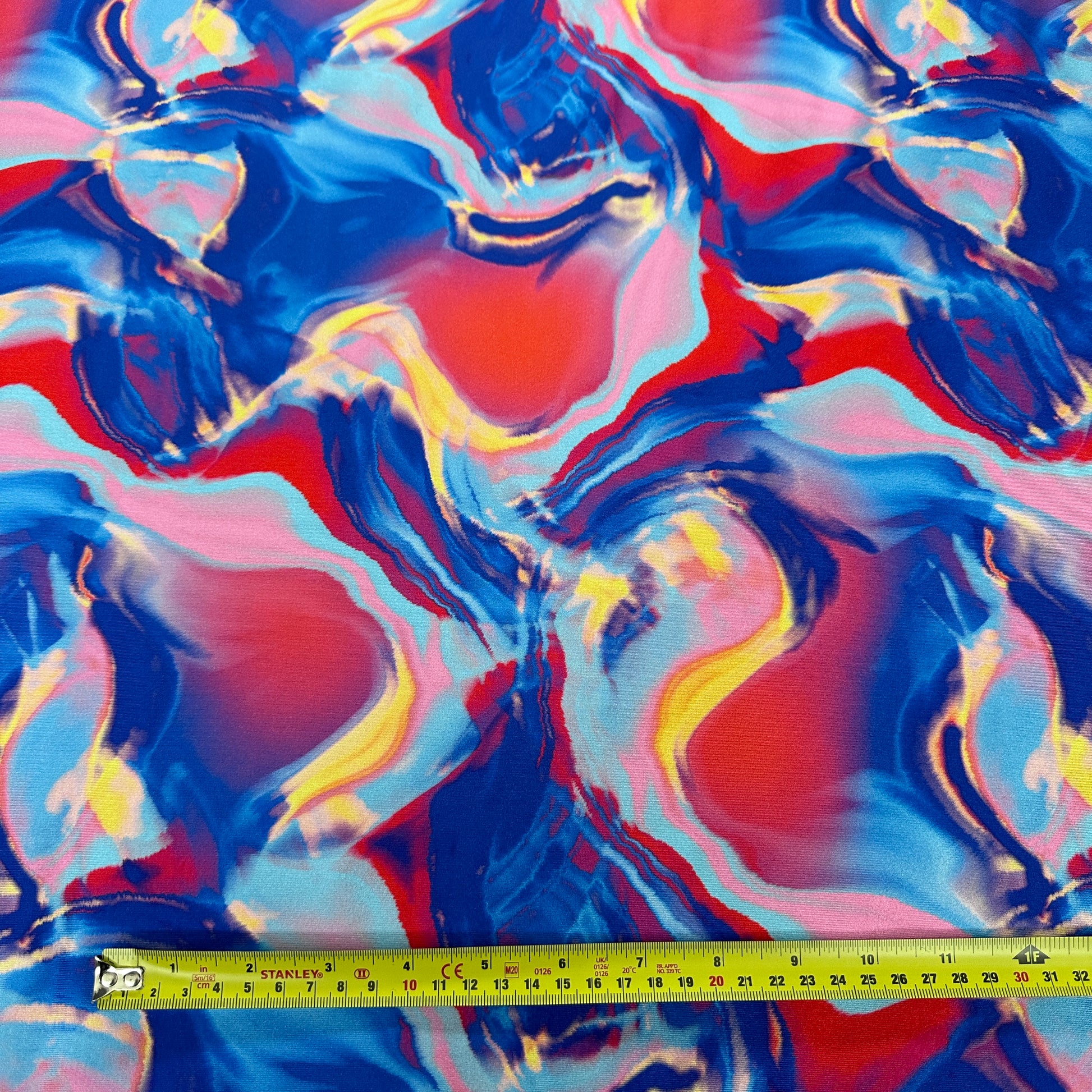 FS1194 Tie Dye Spandex All Way Stretch Fabric Blue Red Yellow | Fabric | Blue, fabric, New, Orange, Pink, Pucci, Red, Spandex, Swim, Swimming, Swimwear, Swirl, Tie Dye | Fabric Styles