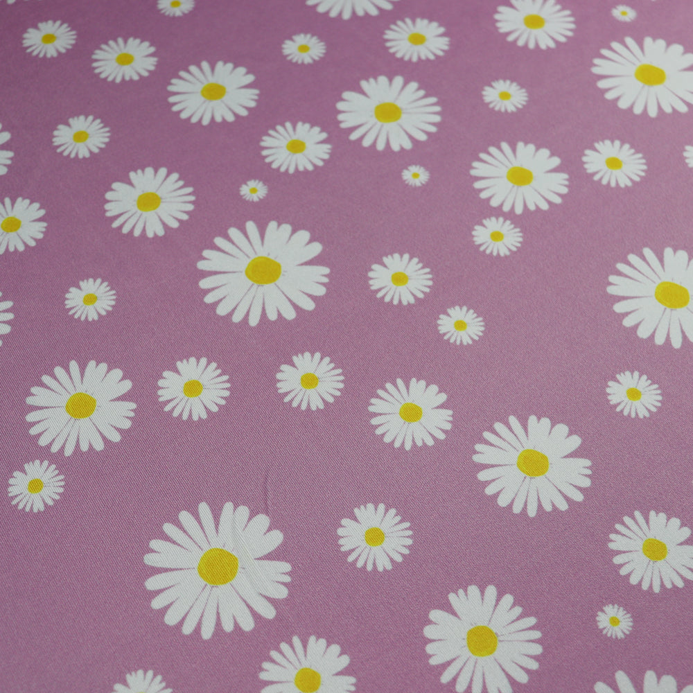 FS701 Daisy Flower | Fabric | Activewear, Blue, drape, Fabric, fashion, fashion fabric, Floral, Flower, Lilac, Neon, Pink, polyester, sale, sportswear, stretch, Stretchy, Swim, Swimming, Swimwear | Fabric Styles