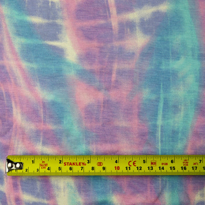 FS675 Pastel Tie Dye | Fabric | Blue, drape, elastane, Fabric, fashion fabric, jersey, making, mono chrome, Pastel, Pink, SALE, sewing, stretch, Stretchy, Tie Dye, Viscose, Viscose Elastane, Water Colour | Fabric Styles