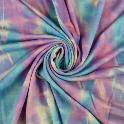 FS675 Pastel Tie Dye | Fabric | Blue, drape, elastane, Fabric, fashion fabric, jersey, making, mono chrome, Pastel, Pink, SALE, sewing, stretch, Stretchy, Tie Dye, Viscose, Viscose Elastane, Water Colour | Fabric Styles