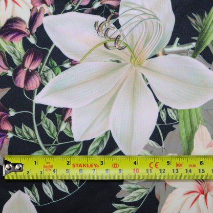 FS314 Lily Amaryllis Floral | Fabric | Amaryllis, Fabric, Floral, Flower, Flowers, Leaf, Leaves, Light, Lily, Oriental Lily, Pearl, Peony, Pink, Purple, Scuba, Summer, White | Fabric Styles