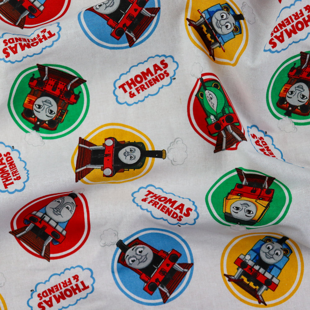 FS907_1 Thomas Classic | Fabric | Brand, Branded, cartoon, Cartoon Network, Children, comic, comics, Cotton, Engine, Fabric, fashion fabric, Friends, hero, Kids, Light blue, logo, making, Tank, The, Thom, Thomas, Thomas & Friends, Thomas the tank engine, Train | Fabric Styles