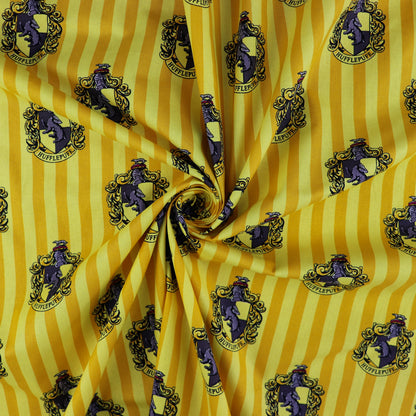 FS635_3 Harry Potter Hufflepuff | Fabric | Children, Cotton, Fabric, FS635, Harry Potter, Hufflepuff, Logo | Fabric Styles