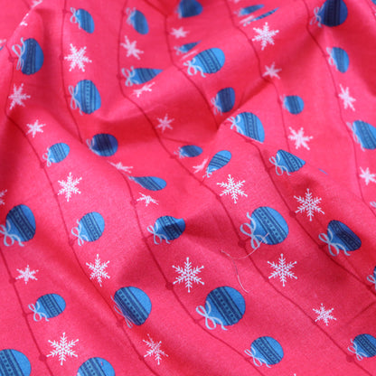 FS682_1 Christmas Festive Mount Baubles Cotton Fabric Red | Fabric | blue, celebration, children's, Christmas, Cotton, Denim, drape, Dream, Dream Catcher, Fabric, fashion fabric, Feathers, Festive, kid, kids, Light blue, making, SALE, sewing, Skirt, Snowflake, Totem, Xmas | Fabric Styles