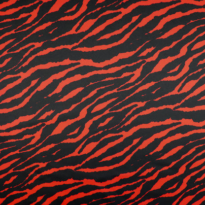 FS1115 Zebra Scuba Stretch Knit Fabric Red & Black | Fabric | Animal, Black, drape, Fabric, fashion fabric, Scuba, sewing, Stretchy, White, Zebra | Fabric Styles