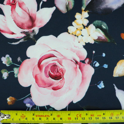 FS999 Botanic Floral | Fabric | Blossom, fabric, floral, FS426, Peony, pink rose, scuba, summer, White | Fabric Styles