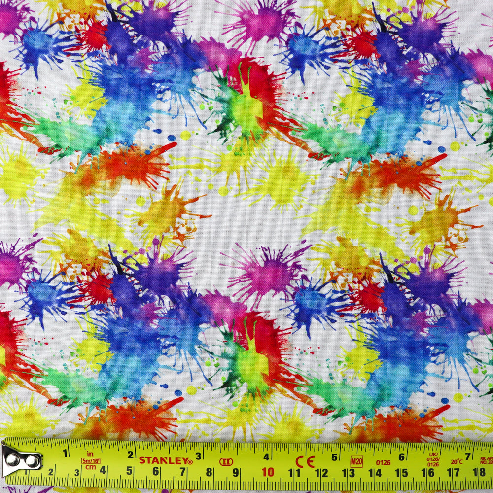 FS1026 Paint Splash Tie Dye Cotton Fabric Rainbow | Fabric | children, Cotton, drape, Fabric, fashion fabric, Kids, Lightning, making, Rainbow, sewing, Skirt, Tie Dye | Fabric Styles