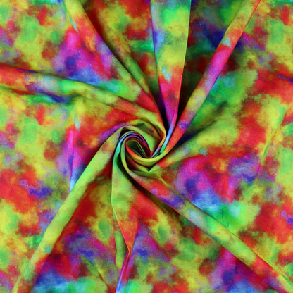 FS1020 Splash Tie Dye Cotton Fabric Rainbow | Fabric | children, Cotton, drape, Fabric, fashion fabric, Kids, Lightning, making, Rainbow, sewing, Skirt, Tie Dye | Fabric Styles