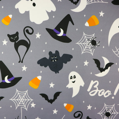 FS1064 Ghostly | Fabric | fabric, grey, halloween, scuba, spider | Fabric Styles