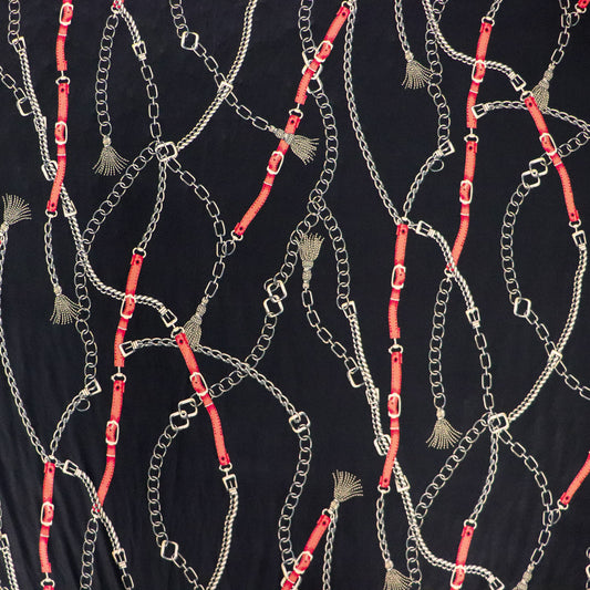 (35C) Straps and Chains Fabric | Fabric | Fabric, limited, new, Sale, soft touch | Fabric Styles