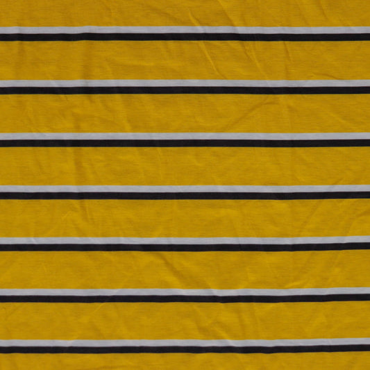 Yellow Stripe Print(60C) | Fabric, New, Spun Polyester, Stripe, yellow | Fabric Styles