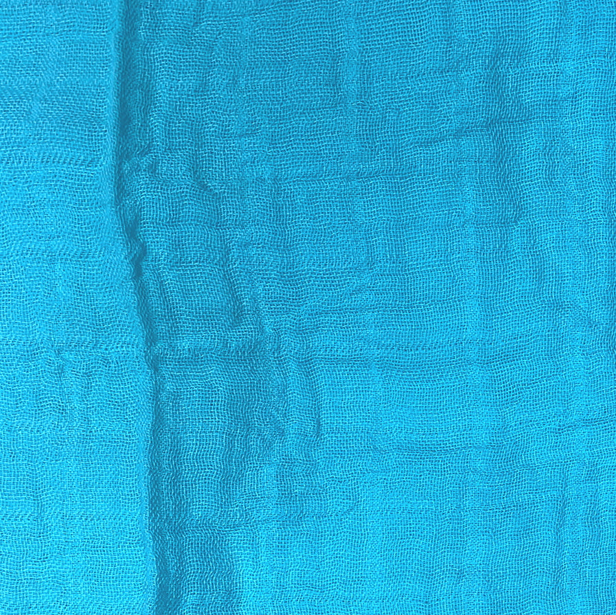 FS595_2 Bambino Muslin Turquoise | Fabric | Bambino, Cotton, Cotton SALE, Denim, elastane, Fabric, fashion fabric, jersey, Light blue, Limited, making, Muslin, SALE, sewing, Skirt, Stretchy, Watercolour | Fabric Styles