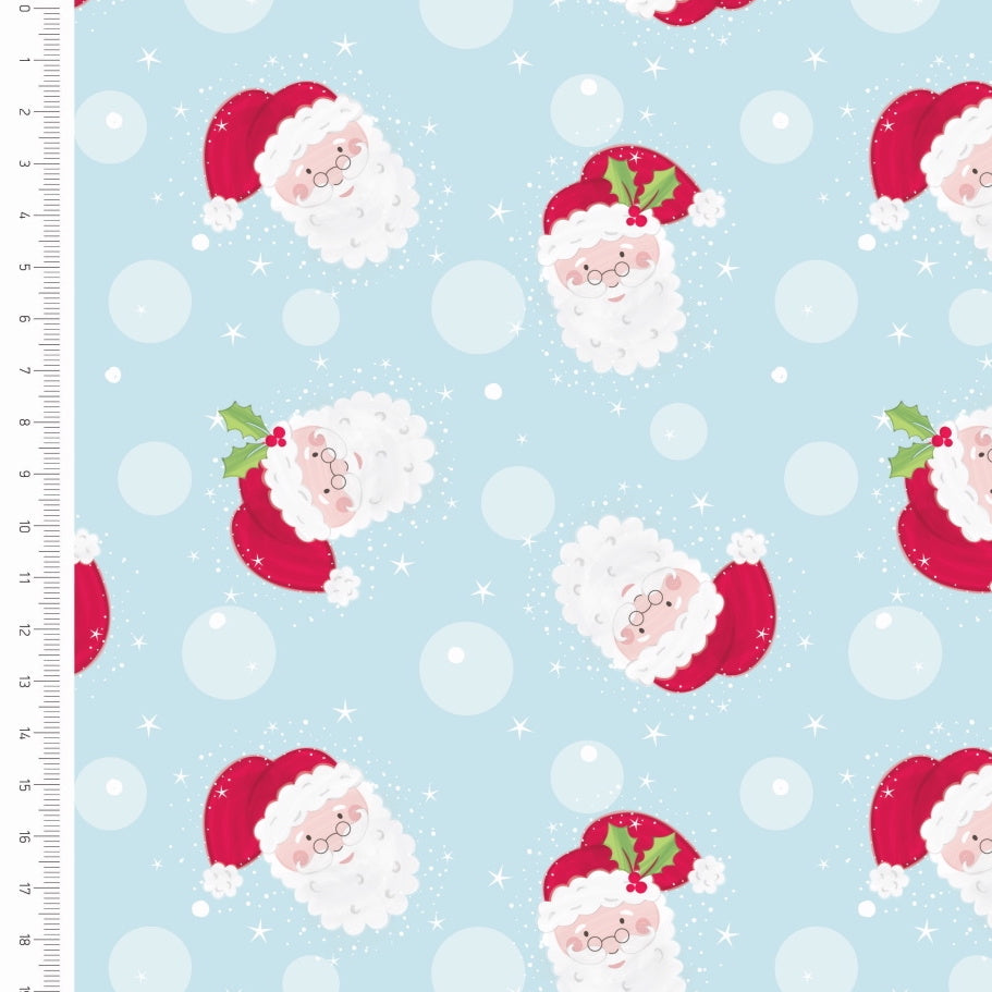 FS1160 Christmas Santa Snowglobes Cotton Fabric Blue | Fabric | 100% Cotton, Christmas, Cotton, drape, Fabric, face, fashion fabric, Hat, making, Reindeer, sewing, Sledge, sleigh, Snake, Snow, Snowflake, snowflakes, Snowing, Snowman, Snowmen, Stars, xmas | Fabric Styles