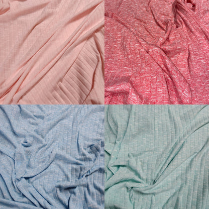 FS489_1 Loungewear Melange Rib Stretch Knit Fabric | Fabric | Blue, Blush, drape, Elastane, Fabric, fashion fabric, Knit, Knitwear, Mint, Nude, Pink, Plain, Polyester, Rib, Ribbed, sewing, Soft, Stretchy, Viscose | Fabric Styles