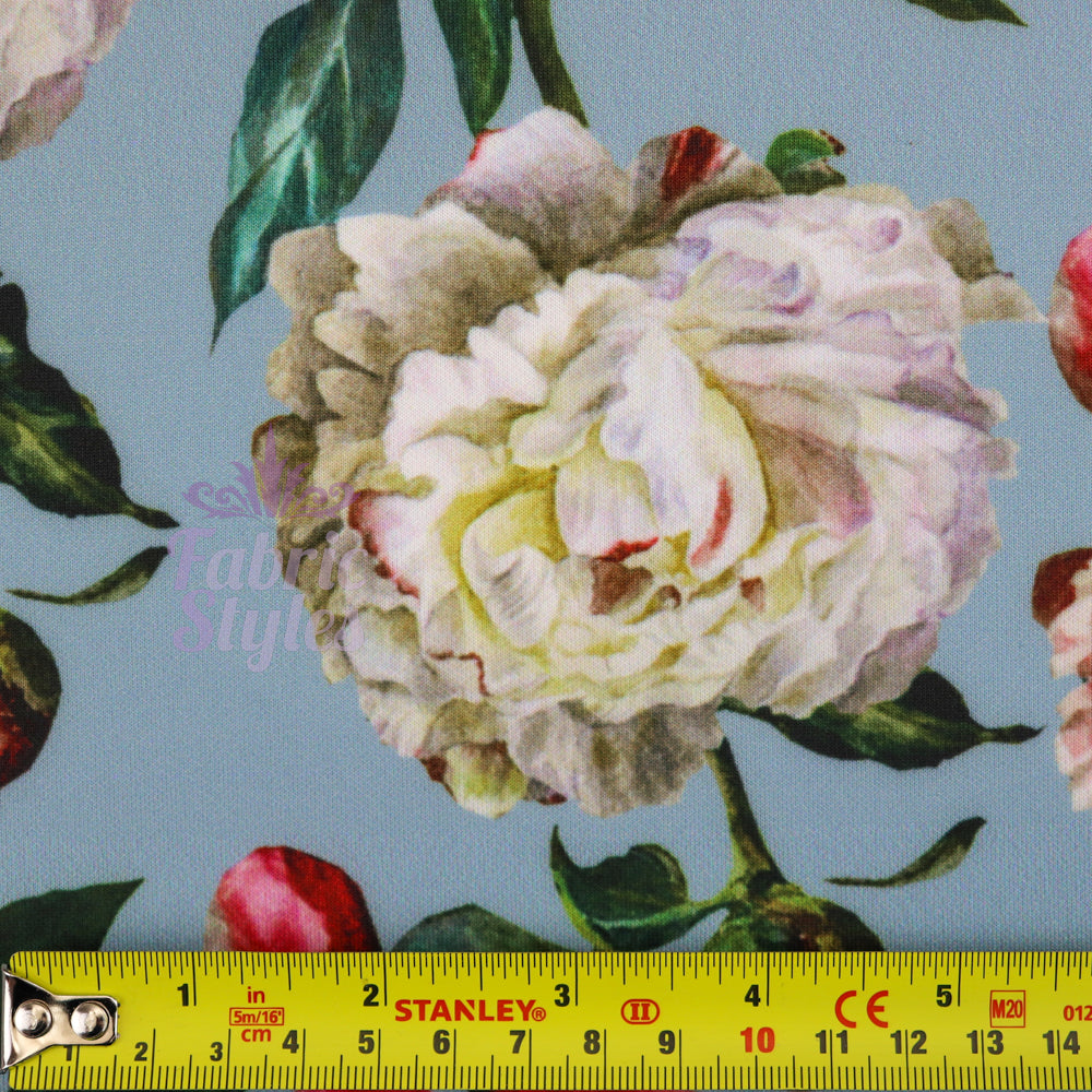 FS806 Veronica Floral | Fabric | fabric, Floral, jersey, Purple, scuba, stretch | Fabric Styles