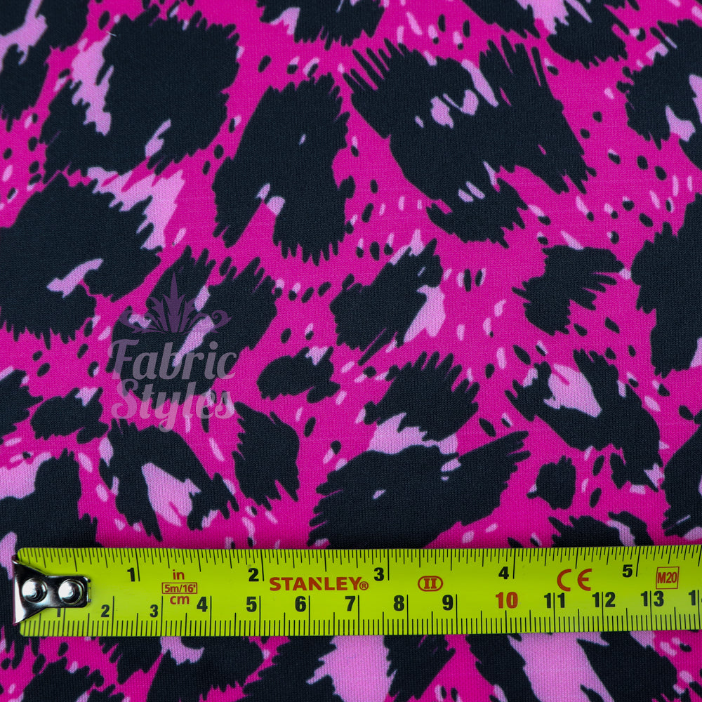 FS456 Paint Stroke Leopard | Fabric | Animal, drape, Fabric, fashion fabric, FS456, Leopard, Scuba, sewing, Stretchy | Fabric Styles