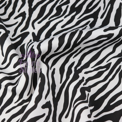 FS967 Zebra Colours | Fabric | Animal, Black, drape, Fabric, fashion fabric, Scuba, sewing, Stretchy, White, Zebra | Fabric Styles