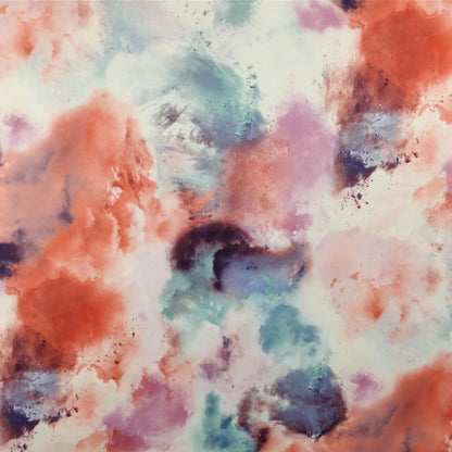 FS116_2 Powder Paint Cloud Scuba Stretch Knit Fabric Pink Orange | Fabric | Clouds, drape, Fabric, fashion fabric, making, Paint, Pink, Powder, Scuba, sewing, Tie Dye | Fabric Styles