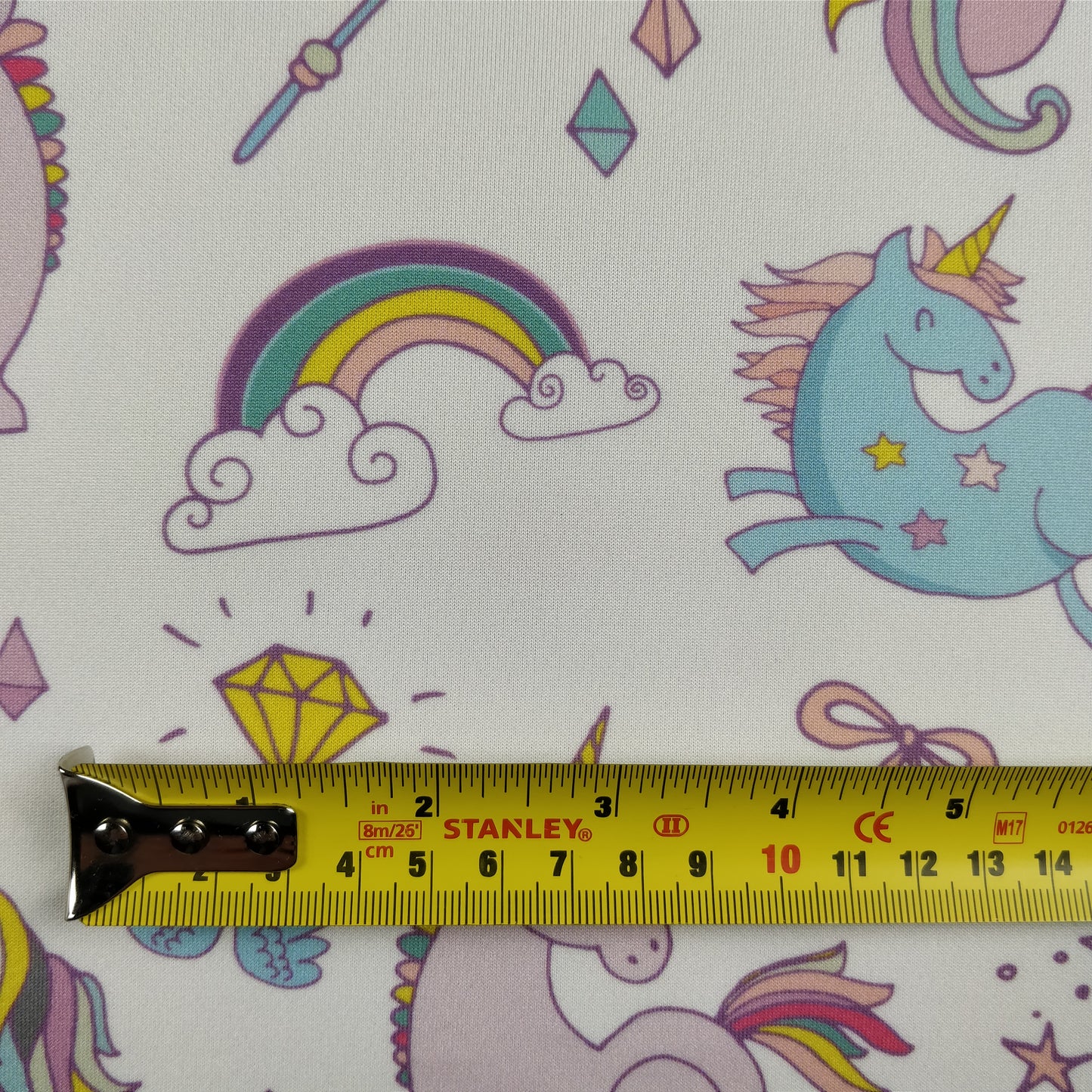 FS169_4 Unicorn Fabric - White | Fabric Styles