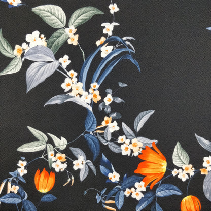 FS194 Orange Tulip | Fabric | black, drape, Dress Fabric, Dress making, Dressmaking Fabric, Fabric, fashion fabric, Floral, Flower, FS194, limited, Liverpool, making, Orange, Pink, Purple, Sale, sewing, Summer, Waffle, White, Yellow | Fabric Styles