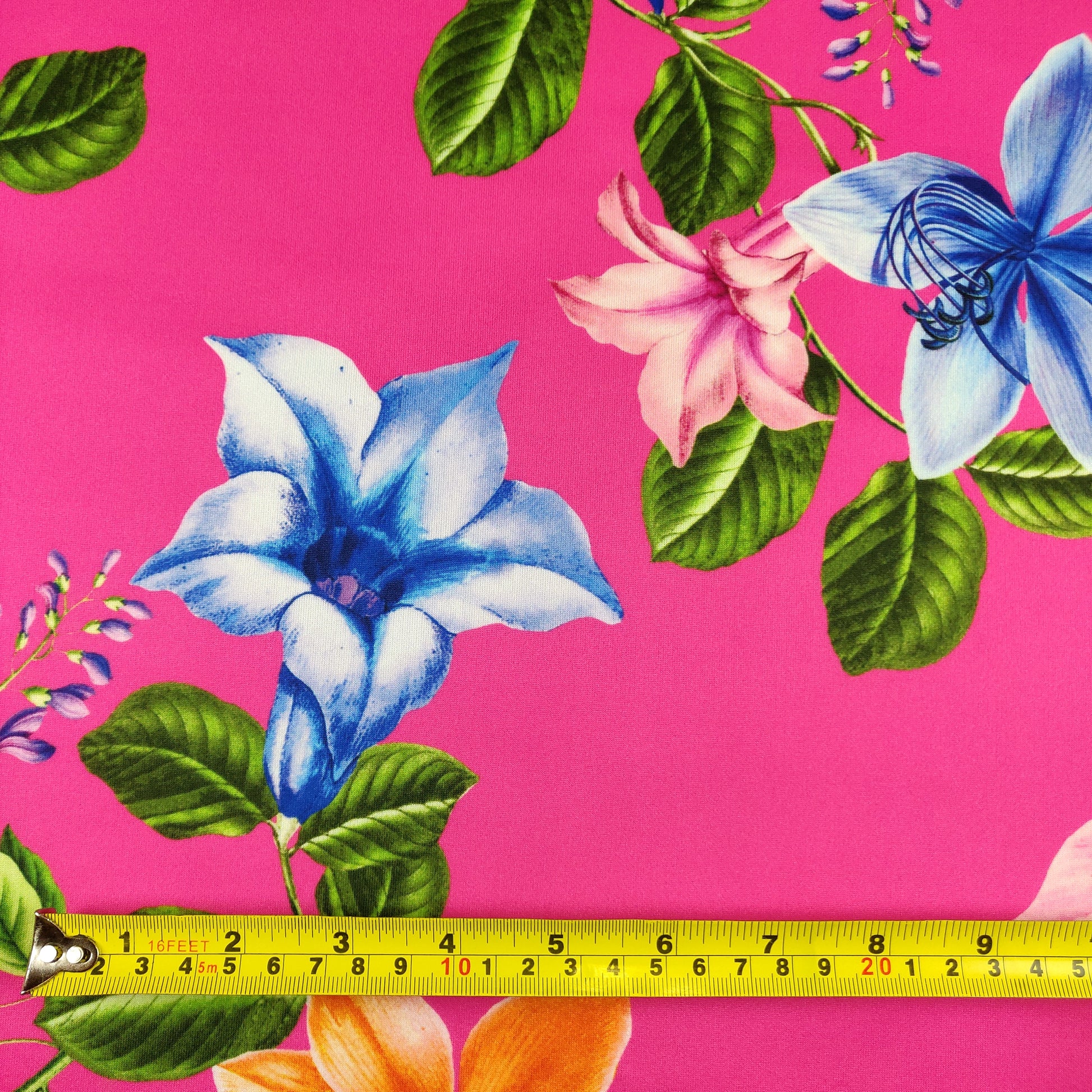 FS403 Fuchsia Floral | Fabric | Dress making, dressmaking, fabric, fabrics, fashion fabric, floral, Flower, flowers, Fuchsia, Fuscia, Fushchia, High Fashion, jersey, Pink, scuba, sewing, Summer | Fabric Styles