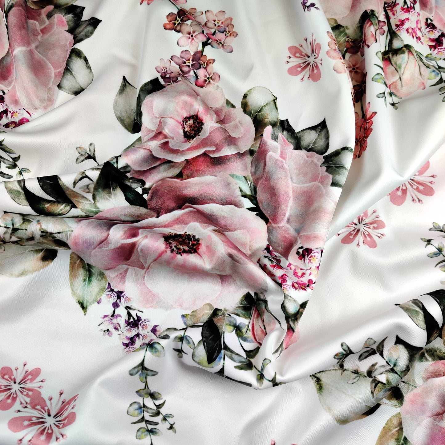 FS428 Pink Elegance | Fabric | drape, Fabric, fashion fabric, Floral, Flower, Flowers, Scuba, sewing, Stretchy | Fabric Styles