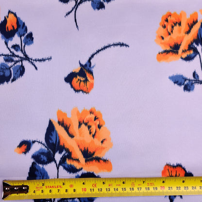 FS438 Rose Orange | Fabric | drape, Fabric, fashion fabric, Floral, Flower, Nude, Sale, Scuba, sewing | Fabric Styles