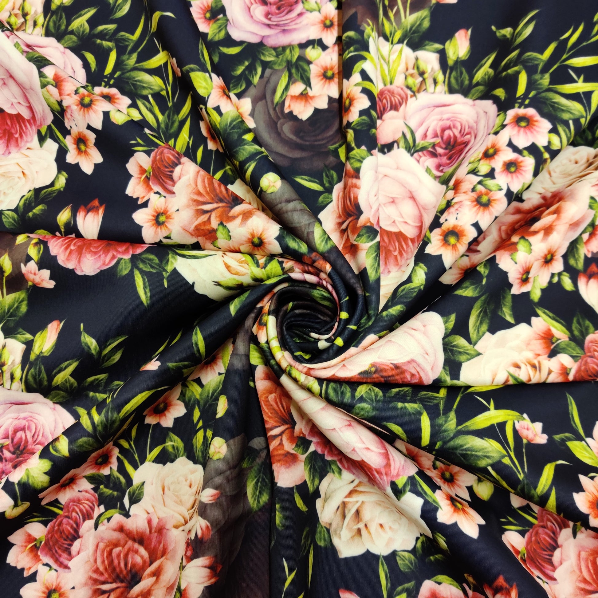 FS430 Sweetheart Rose | Fabric | Big Flowers, drape, Fabric, fashion fabric, Floral, Flower, Scuba, sewing, Stretchy | Fabric Styles