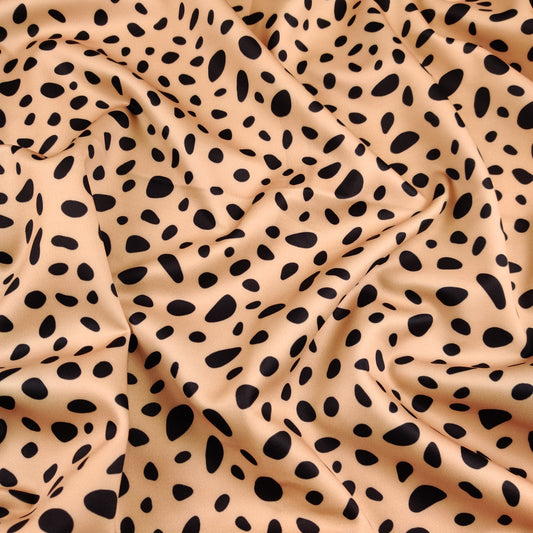 FS441 Dalmatian Spots | Fabric | Animal, Camel, Dalmatian, drape, Fabric, fashion fabric, Nude, Scuba, sewing, Spot, Spots, Stretchy | Fabric Styles