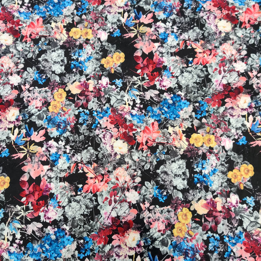 FS543 Floral | Fabric | drape, Fabric, fashion fabric, Floral, Flower, limited, SALE, sewing, spun poly, Spun Polyester, Spun Polyester Elastane, Stretchy | Fabric Styles