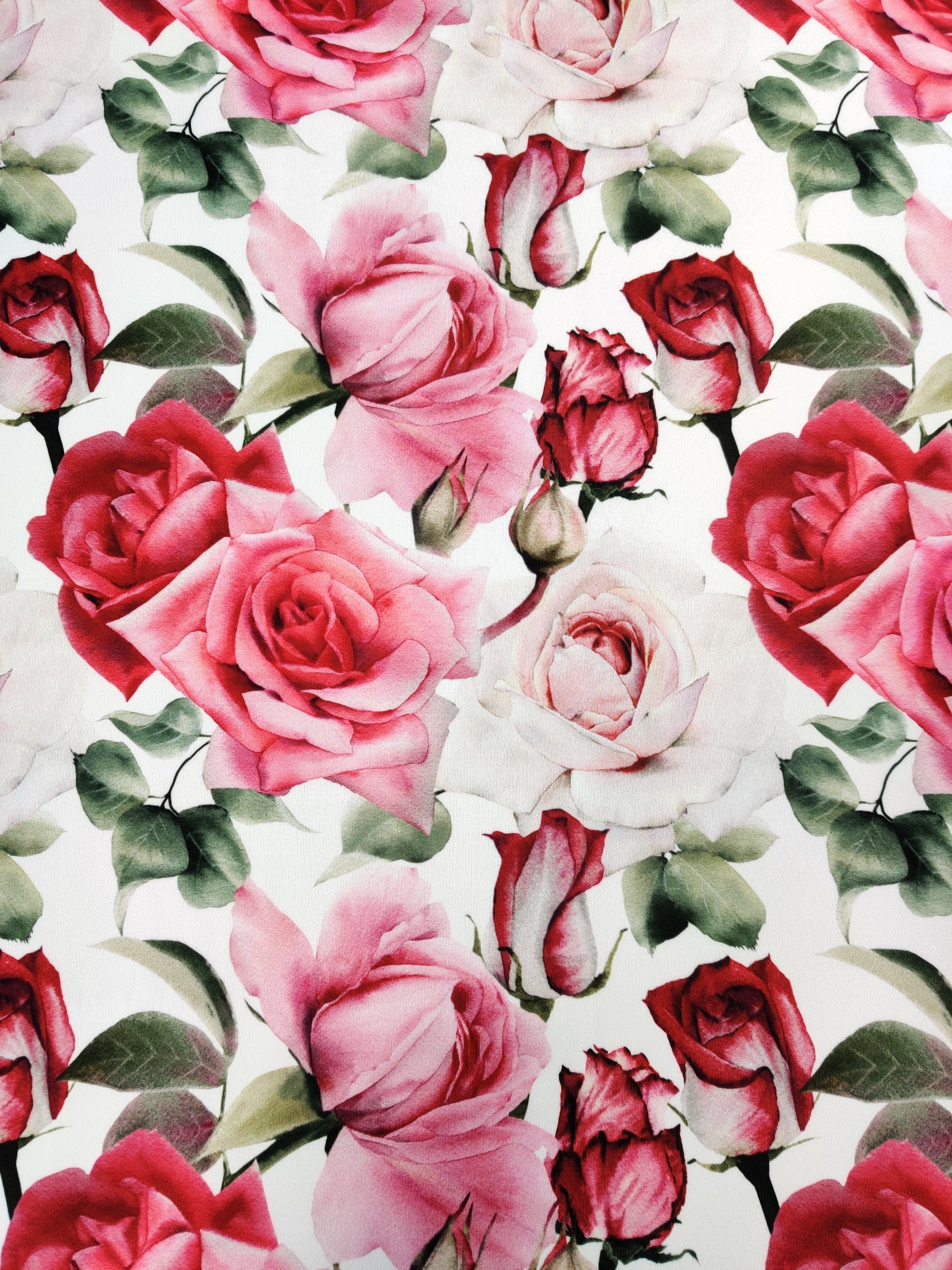 FS433 Rose World | Fabric | drape, Fabric, fashion fabric, Floral, Flower, Rose, Roses, Scuba, sewing, Stretchy | Fabric Styles